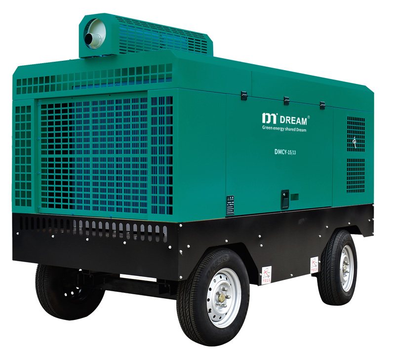 Diesel portable screw air compressor