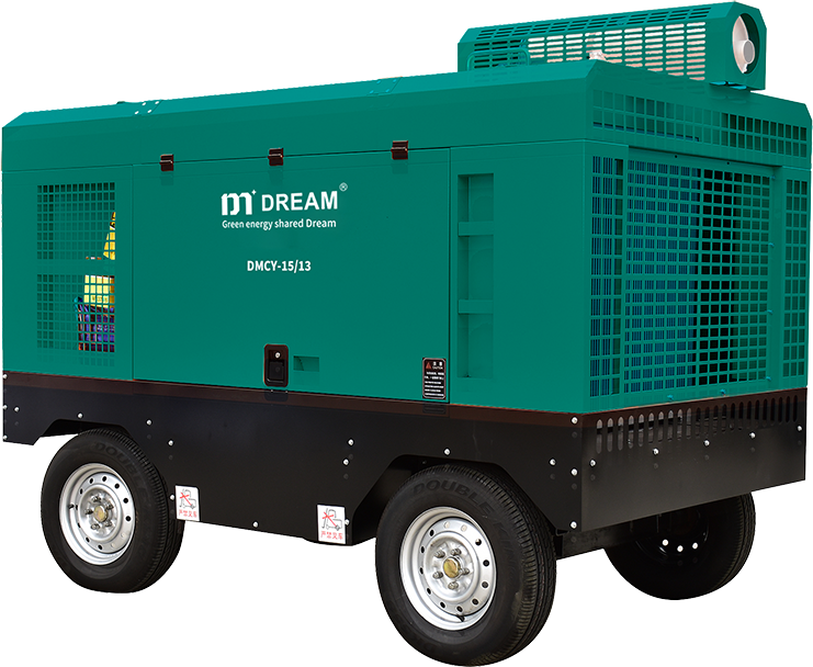 Diesel portable screw air compressor