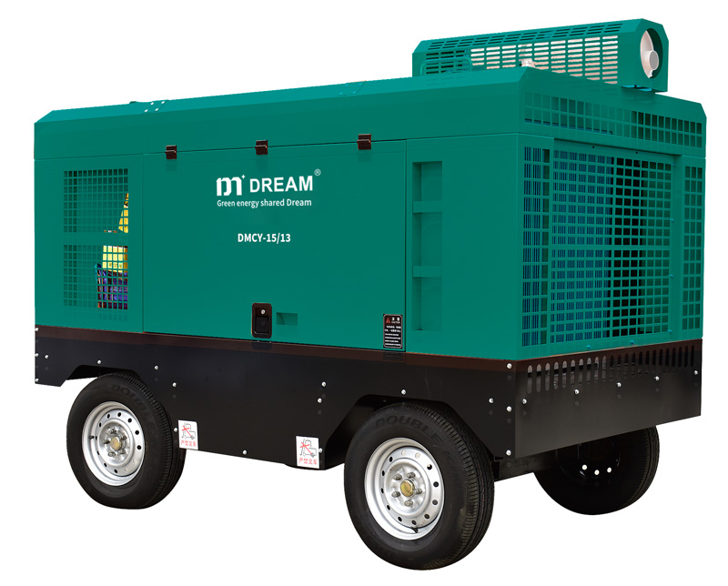 Diesel portable screw air compressor