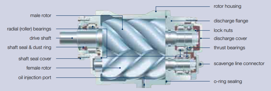 What is Screw element or Screw air end