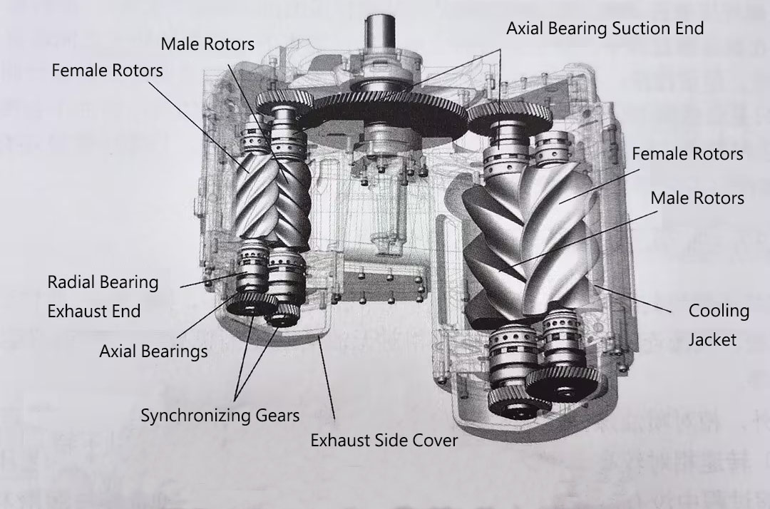 General Introduction of the dry oil-free screw compressor